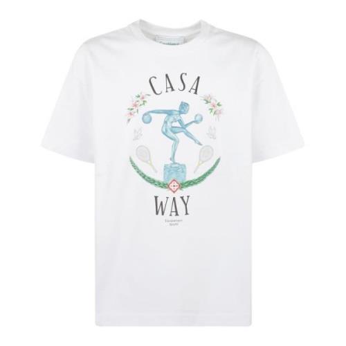 Marmerprint T-shirt Casablanca , White , Heren