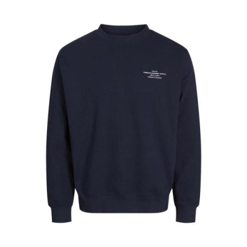 Nacht Hemel Sweatshirt Ronde Hals Jack & Jones , Blue , Heren