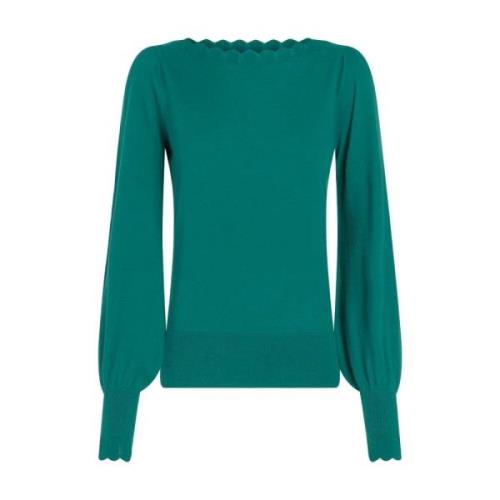 Bell Top Audrey Lange Mouw King Louie , Green , Dames