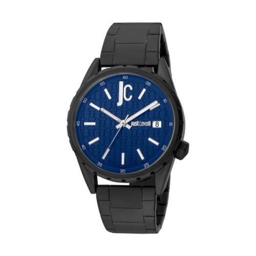 Zwarte Heren Quartz Analoog Horloge Just Cavalli , Black , Heren