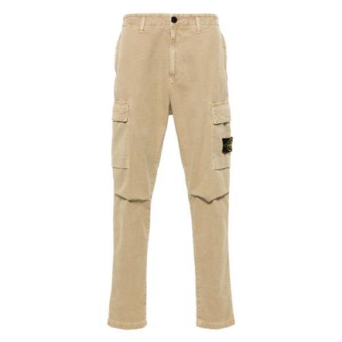 Cargo katoenen broek met ritssluiting zakken Stone Island , Beige , He...