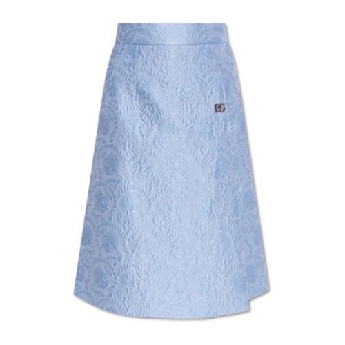 Rok met logo Dolce & Gabbana , Blue , Dames