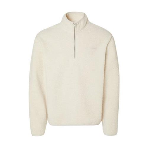 Hoge Hals Fleece Sweater Selected Homme , Beige , Heren