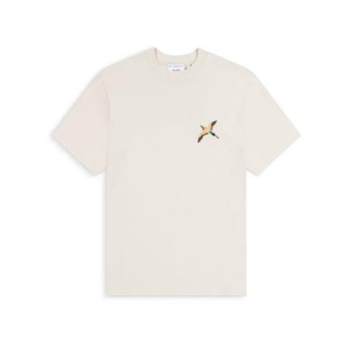 Single Bee Bird T-shirt Axel Arigato , Beige , Heren