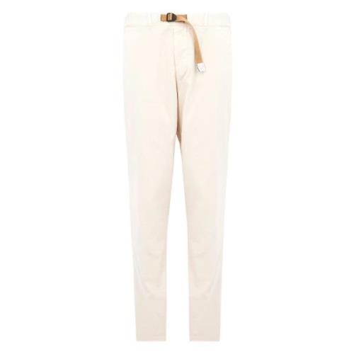 Katoenen Broek met Riem Elastische Tailleband White Sand , White , Her...