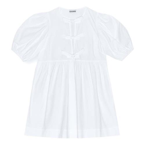 Stijlvolle Mini Jurk voor Vrouwen Ganni , White , Dames