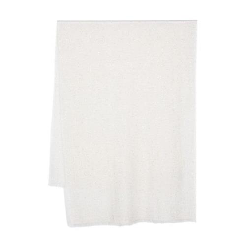 Wit Paillet Damesjaal Brunello Cucinelli , White , Dames