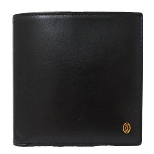 Pre-owned Leather wallets Cartier Vintage , Black , Heren