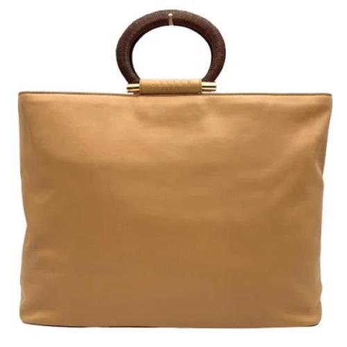 Pre-owned Leather totes Celine Vintage , Beige , Dames