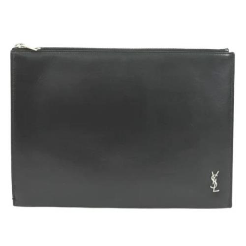 Pre-owned Fabric clutches Yves Saint Laurent Vintage , Black , Dames