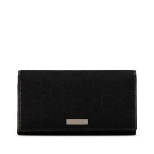 Pre-owned Canvas wallets Gucci Vintage , Black , Dames