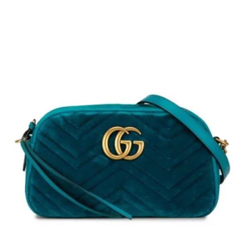 Pre-owned Velvet gucci-bags Gucci Vintage , Blue , Dames