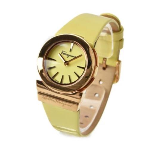 Pre-owned Metal watches Salvatore Ferragamo Pre-owned , Yellow , Dames