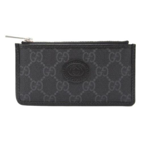 Pre-owned Leather wallets Gucci Vintage , Black , Heren