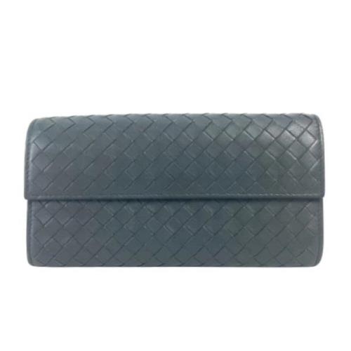 Pre-owned Leather wallets Bottega Veneta Vintage , Gray , Dames