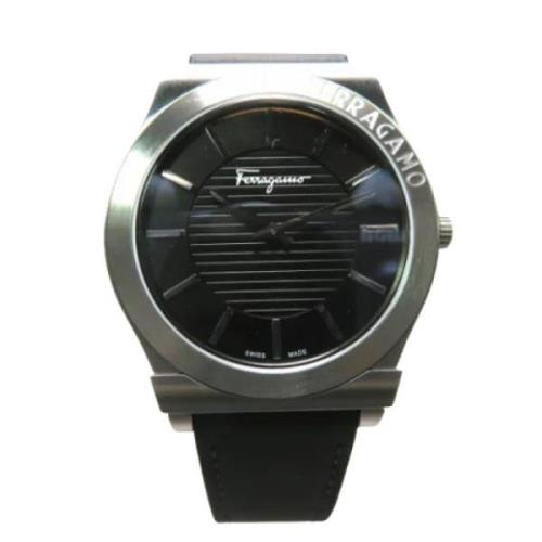 Pre-owned Metal watches Salvatore Ferragamo Pre-owned , Black , Heren