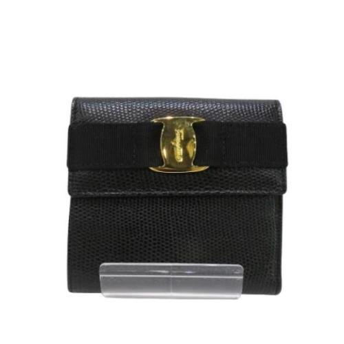 Pre-owned Leather wallets Salvatore Ferragamo Pre-owned , Black , Dame...