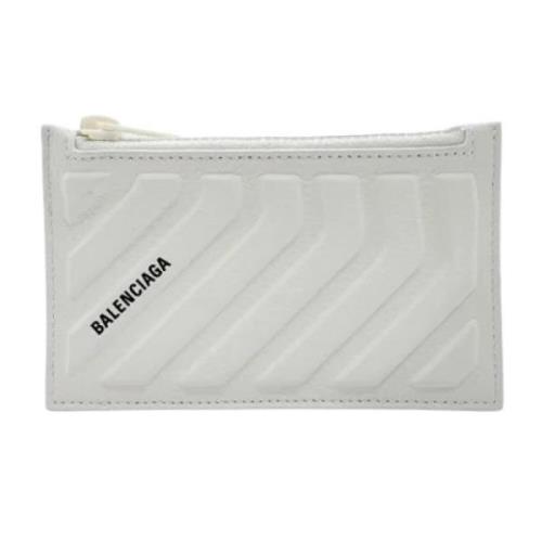 Pre-owned Leather wallets Balenciaga Vintage , White , Dames