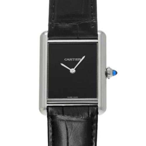 Pre-owned Stainless Steel watches Cartier Vintage , Black , Heren