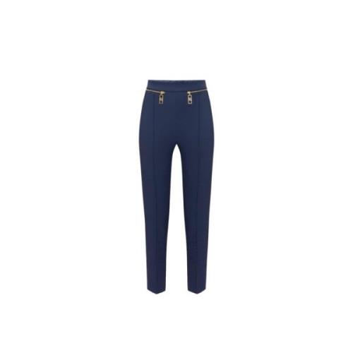 Stijlvolle Broek voor Vrouwen Elisabetta Franchi , Blue , Dames