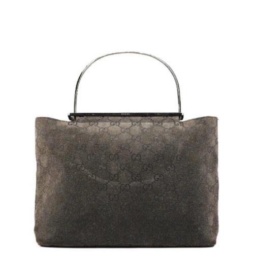 Pre-owned Suede gucci-bags Gucci Vintage , Gray , Dames