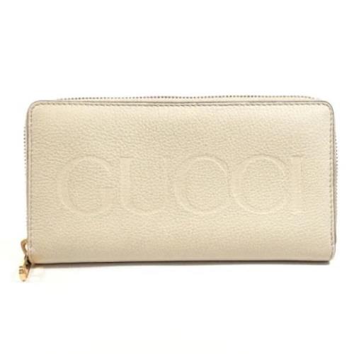 Pre-owned Leather wallets Gucci Vintage , Beige , Unisex