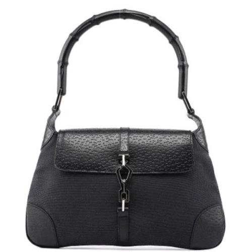 Pre-owned Leather handbags Gucci Vintage , Black , Dames