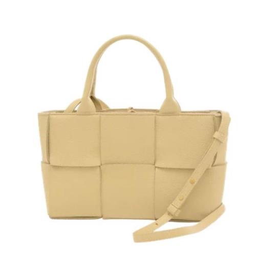 Pre-owned Leather shoulder-bags Bottega Veneta Vintage , Beige , Dames