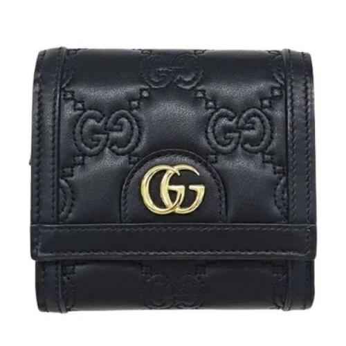 Pre-owned Leather wallets Gucci Vintage , Black , Unisex