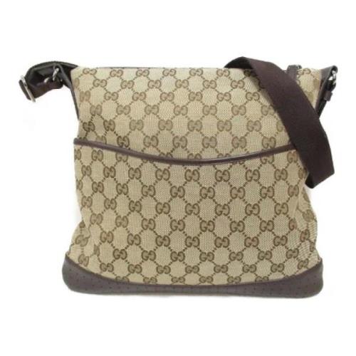 Pre-owned Canvas gucci-bags Gucci Vintage , Beige , Dames