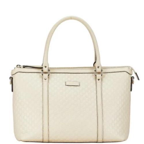 Pre-owned Leather gucci-bags Gucci Vintage , White , Dames