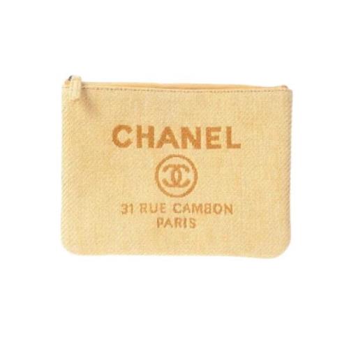 Pre-owned Fabric chanel-bags Chanel Vintage , Yellow , Dames