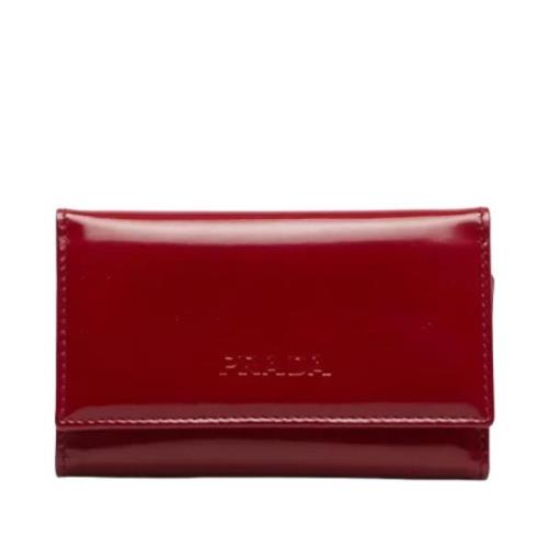 Pre-owned Leather key-holders Prada Vintage , Red , Dames