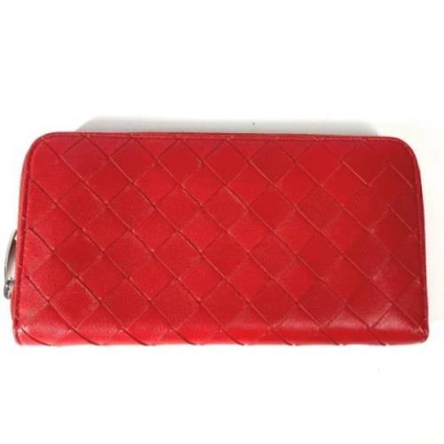 Pre-owned Leather wallets Bottega Veneta Vintage , Red , Dames