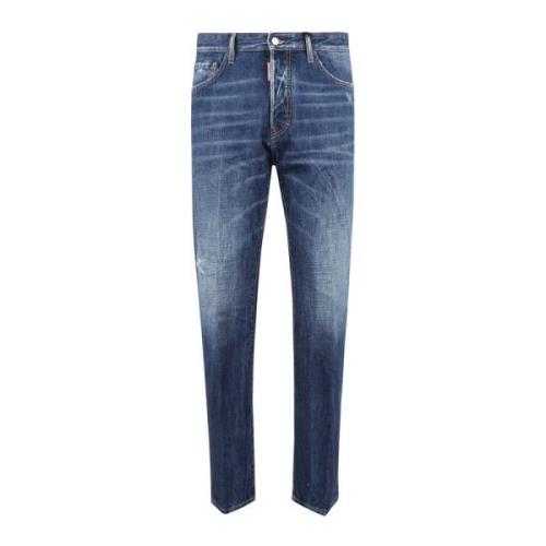 Klassieke Denim Jeans met Vijf Zakken Dsquared2 , Blue , Heren