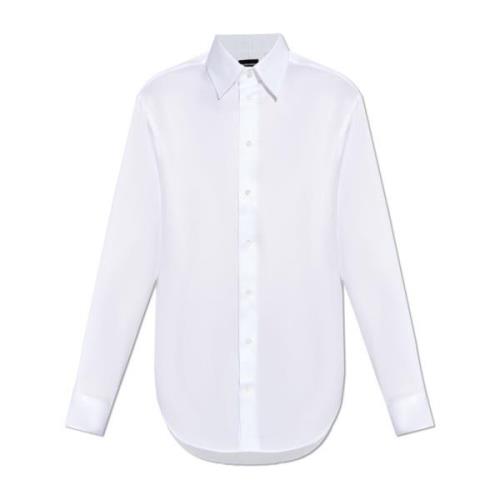 Katoenen shirt Emporio Armani , White , Heren