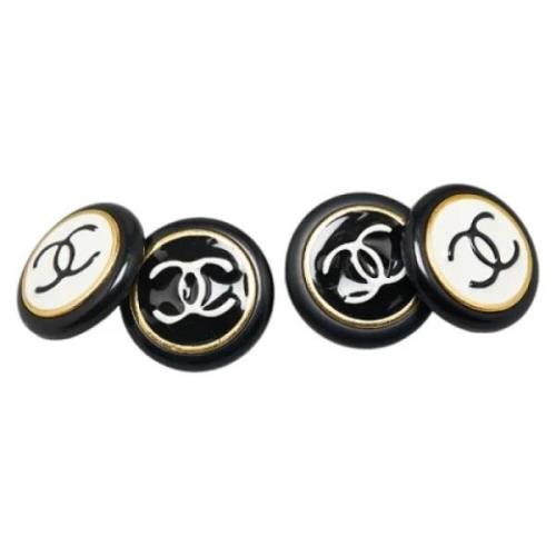 Pre-owned Metal hair-accessories Chanel Vintage , Black , Dames