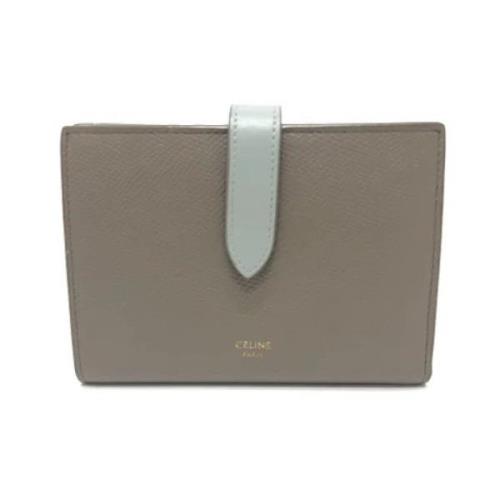 Pre-owned Leather wallets Celine Vintage , Gray , Dames