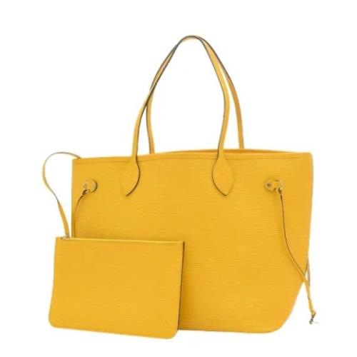 Pre-owned Leather totes Louis Vuitton Vintage , Yellow , Dames