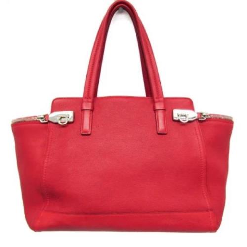 Pre-owned Leather totes Salvatore Ferragamo Pre-owned , Red , Dames