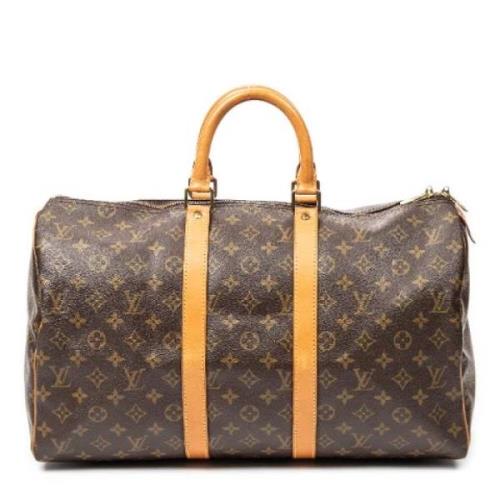 Pre-owned Coated canvas handbags Louis Vuitton Vintage , Brown , Dames