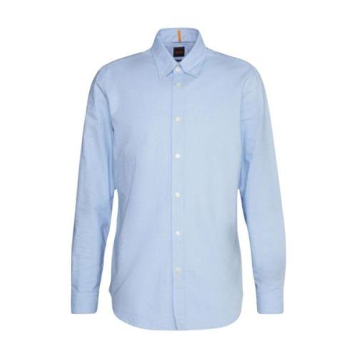 Heren Casual Overhemd Rickert Hugo Boss , Blue , Heren