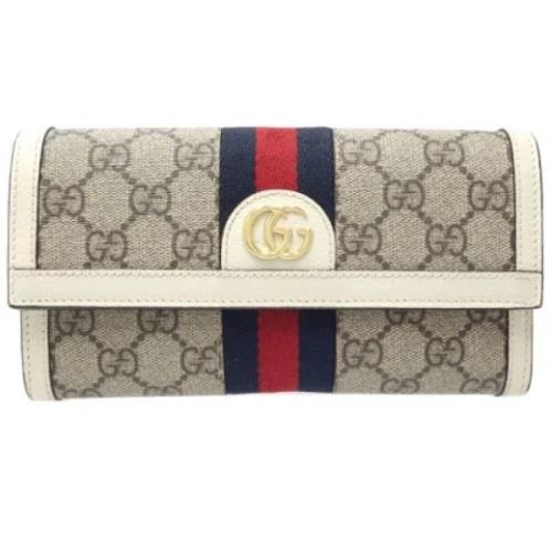 Pre-owned Canvas wallets Gucci Vintage , Beige , Unisex