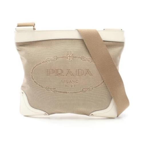 Pre-owned Leather prada-bags Prada Vintage , Beige , Dames