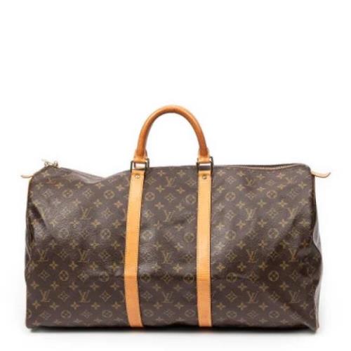 Pre-owned Coated canvas handbags Louis Vuitton Vintage , Brown , Dames