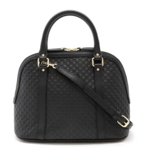 Pre-owned Leather gucci-bags Gucci Vintage , Black , Dames