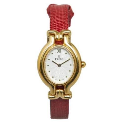 Pre-owned Leather watches Fendi Vintage , Yellow , Dames