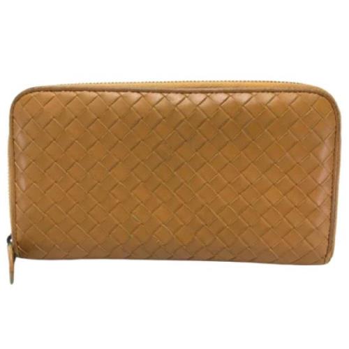 Pre-owned Leather wallets Bottega Veneta Vintage , Orange , Dames