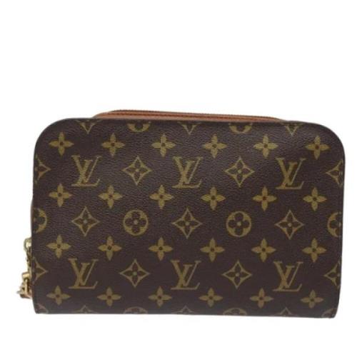 Pre-owned Canvas clutches Louis Vuitton Vintage , Brown , Dames