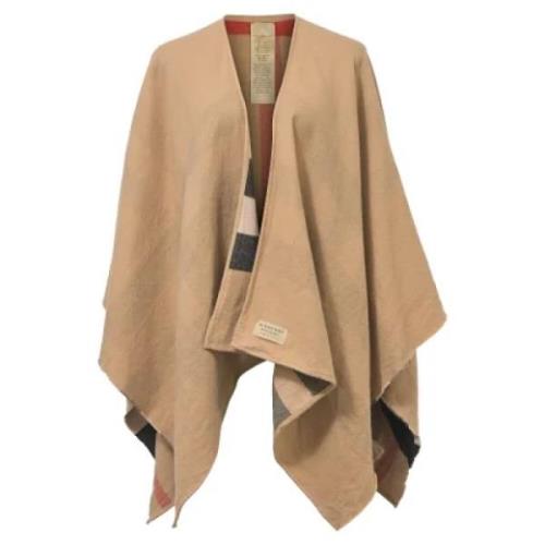 Pre-owned Wool outerwear Burberry Vintage , Beige , Dames